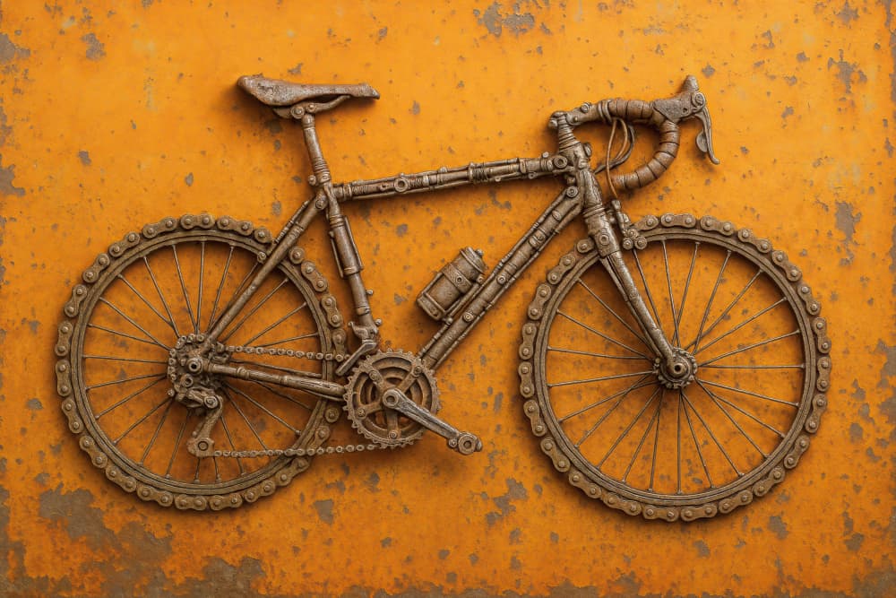 Rustic Chain Bicycle by Natalie Bruns — canvas wall art