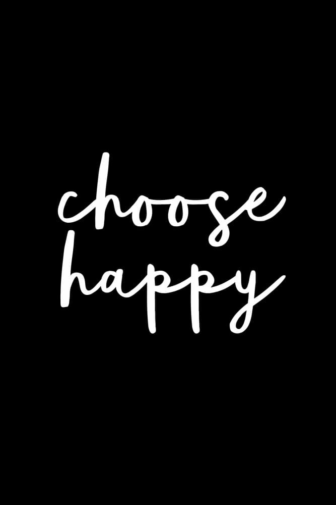 Choose Happy Script by Brett Wilson — canvas wall art