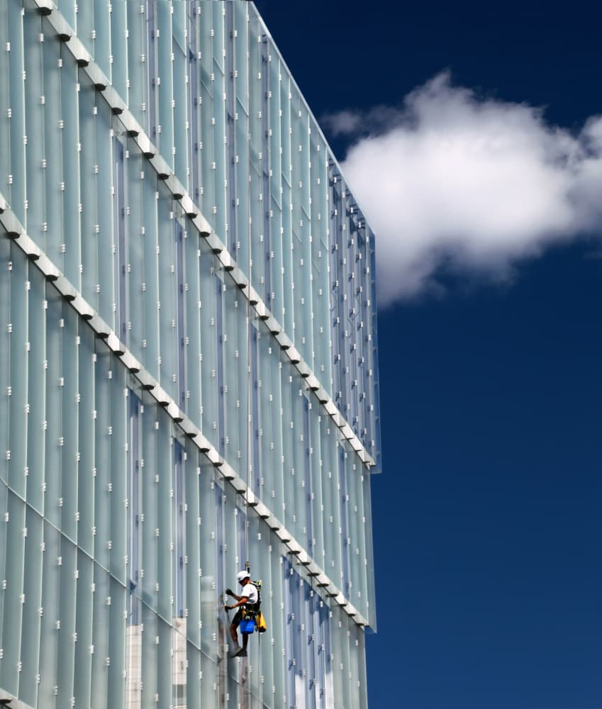 Window Cleaner Sky High by Ralitsa Byalkova — canvas wall art
