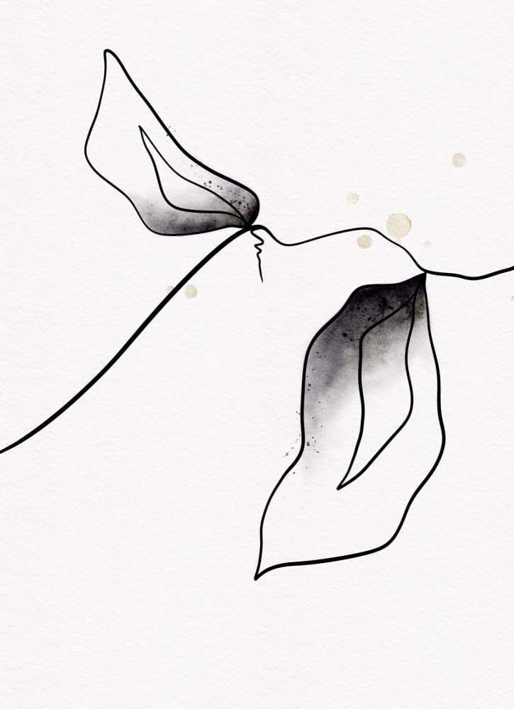 Elegant Leaf Flow by Ankie Kooi — canvas wall art