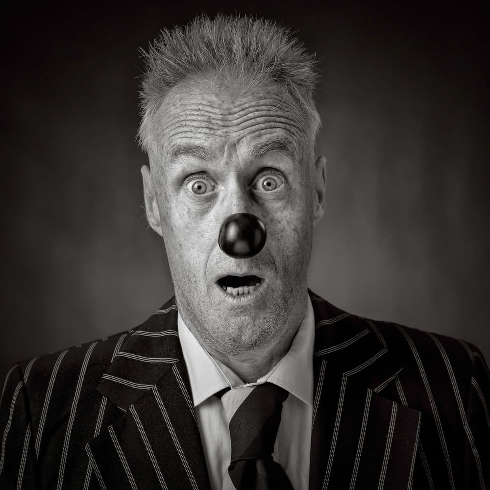 Surprised Clown Man by Catchlight Studio — canvas wall art