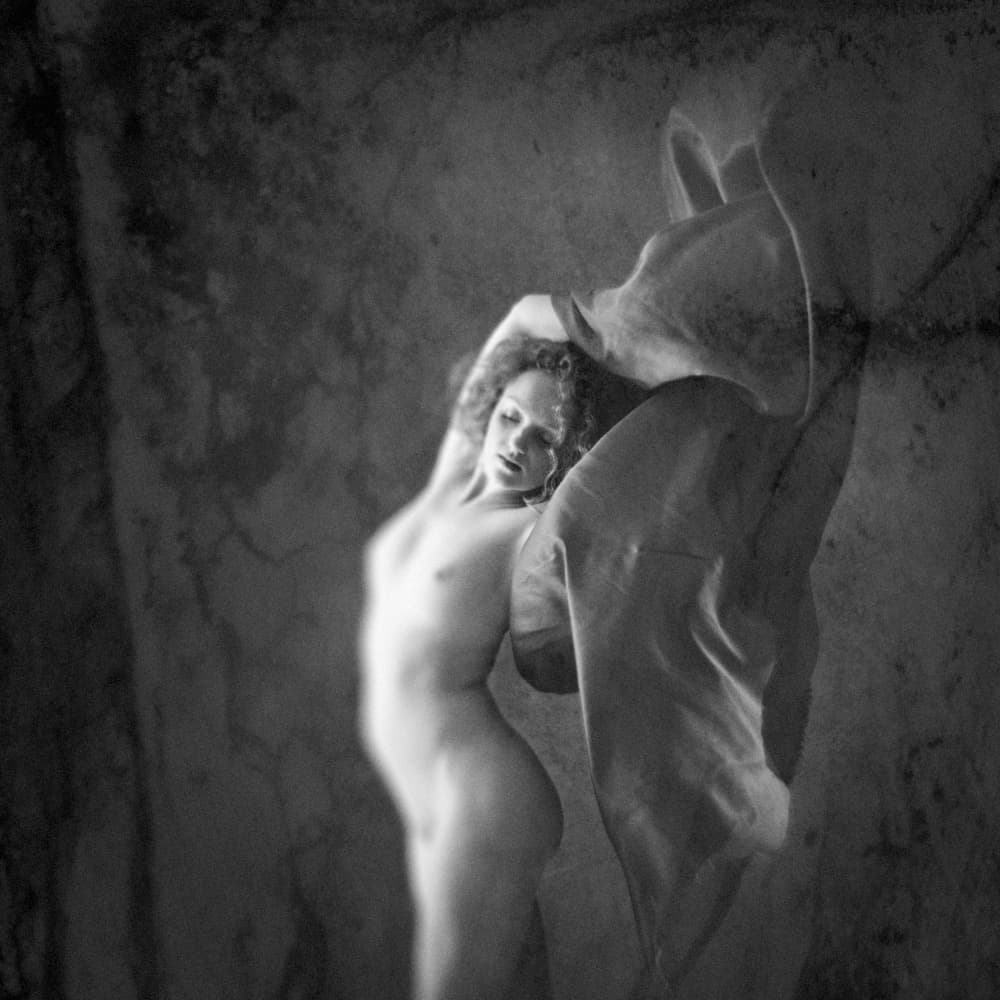 Ethereal Flowing Nude by Mel Brackstone — canvas wall art