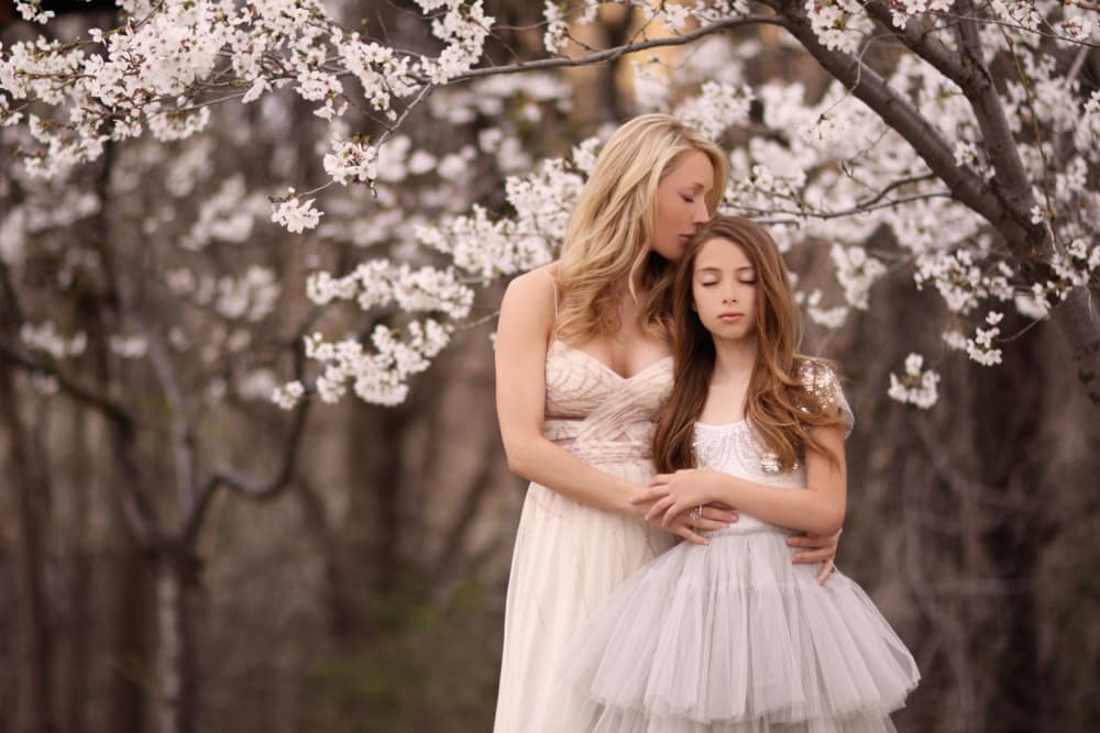 Mother Daughter Blossoms by Katie Andelman — canvas wall art