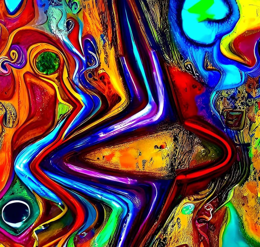 Vibrant Abstract Flow by mnemonixART — canvas wall art