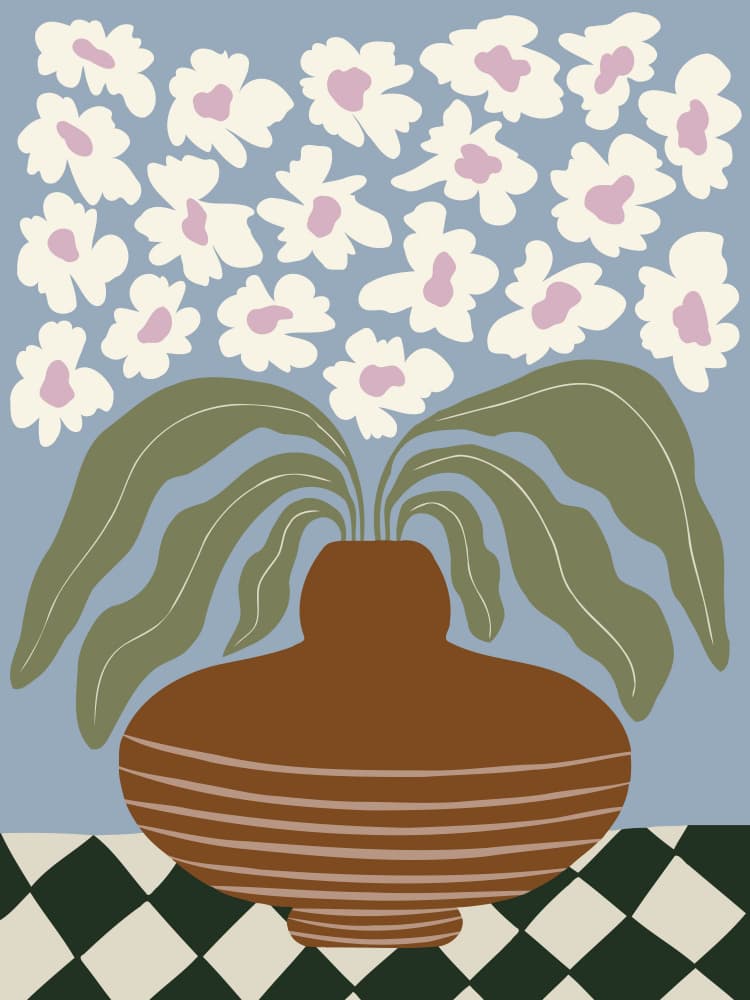 Gentle Bloom Arrangement by Miho Art Studio — canvas wall art