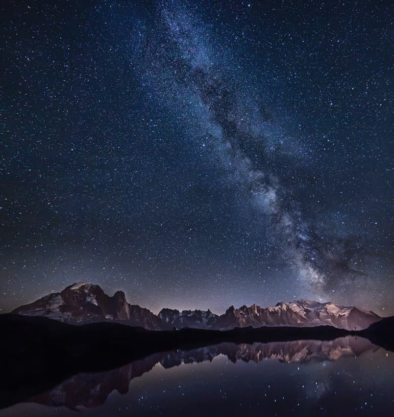 Milky Way Over Mountain Lake by Alfredo Costanzo — canvas wall art