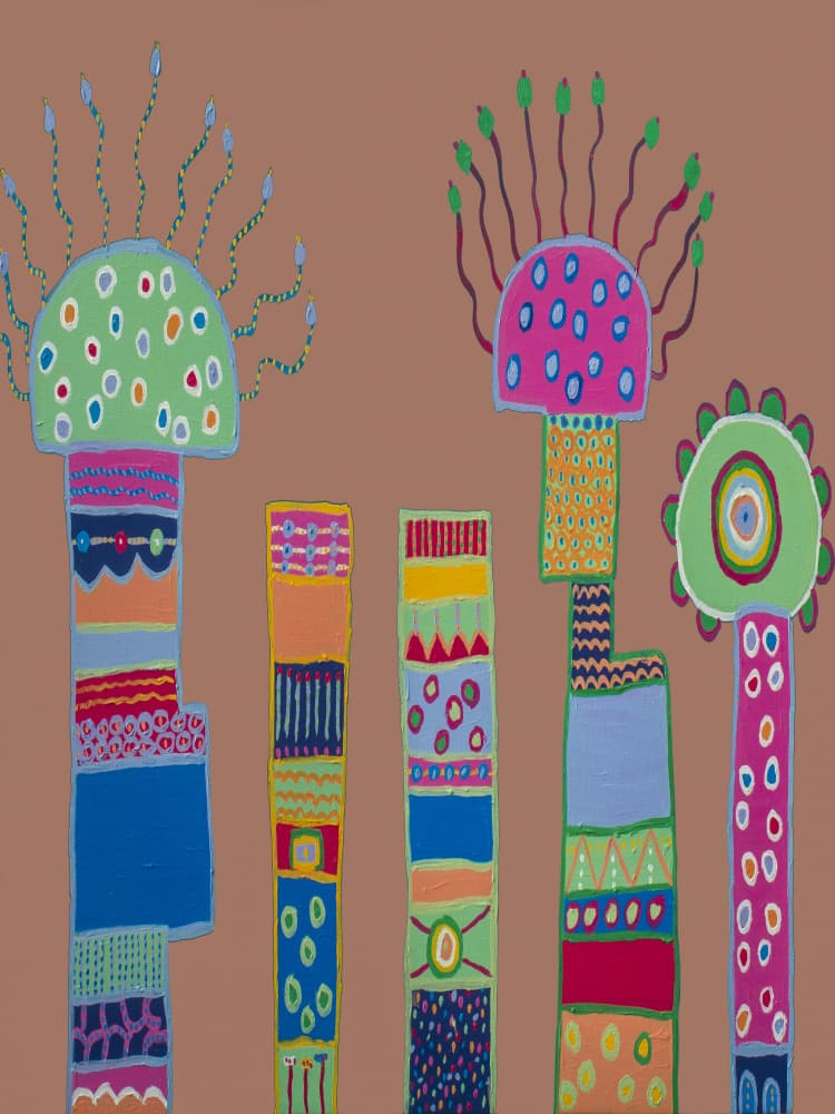 Whimsical Patterned Plants by Helen Joynson — canvas wall art