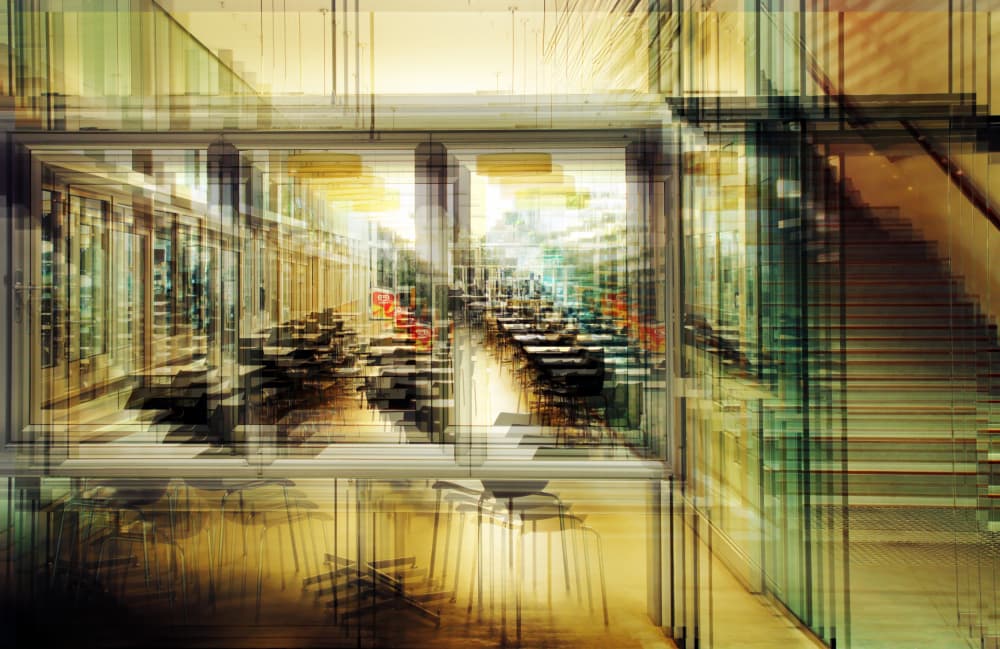 Abstract Architectural Light by Mel Brackstone — canvas wall art