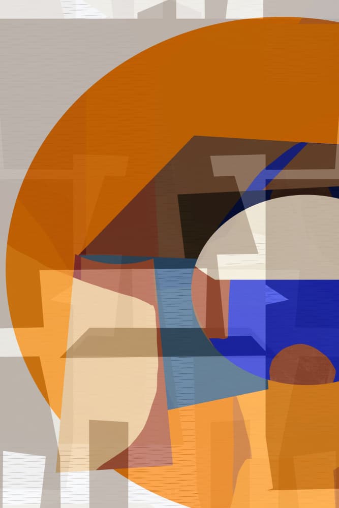 Layered Abstract Shapes by cartissi — canvas wall art