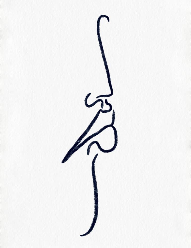 Minimalist Woman Profile by JLC ART — canvas wall art