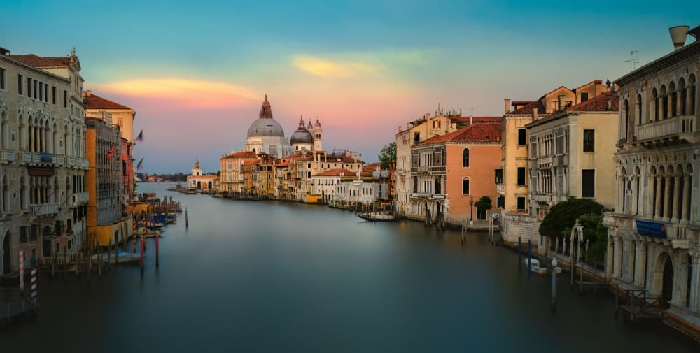 Grand Canal Sunset Venice by Tommaso Pessotto — canvas wall art