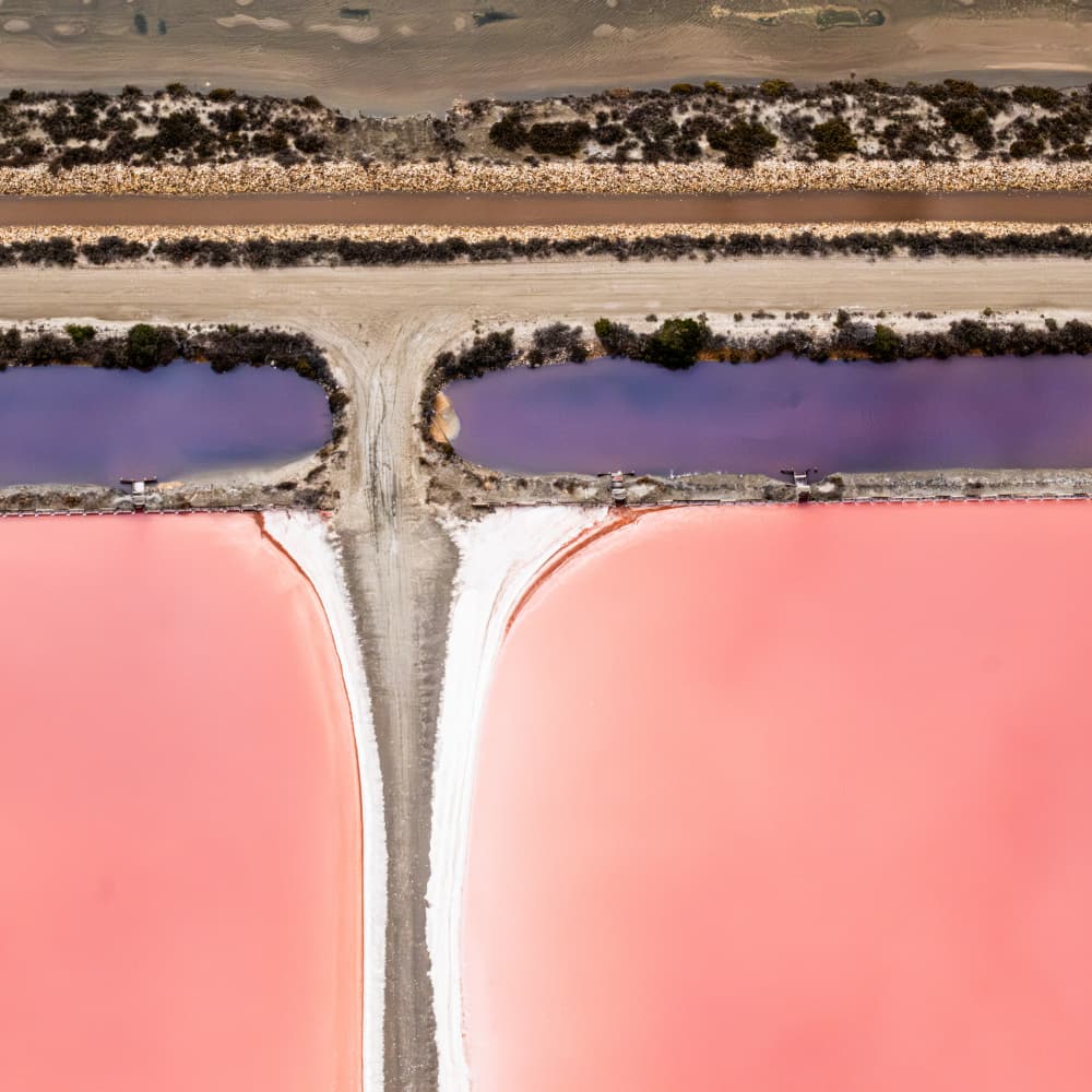 Vibrant Pink Purple Lakes by Robert Bolton — canvas wall art