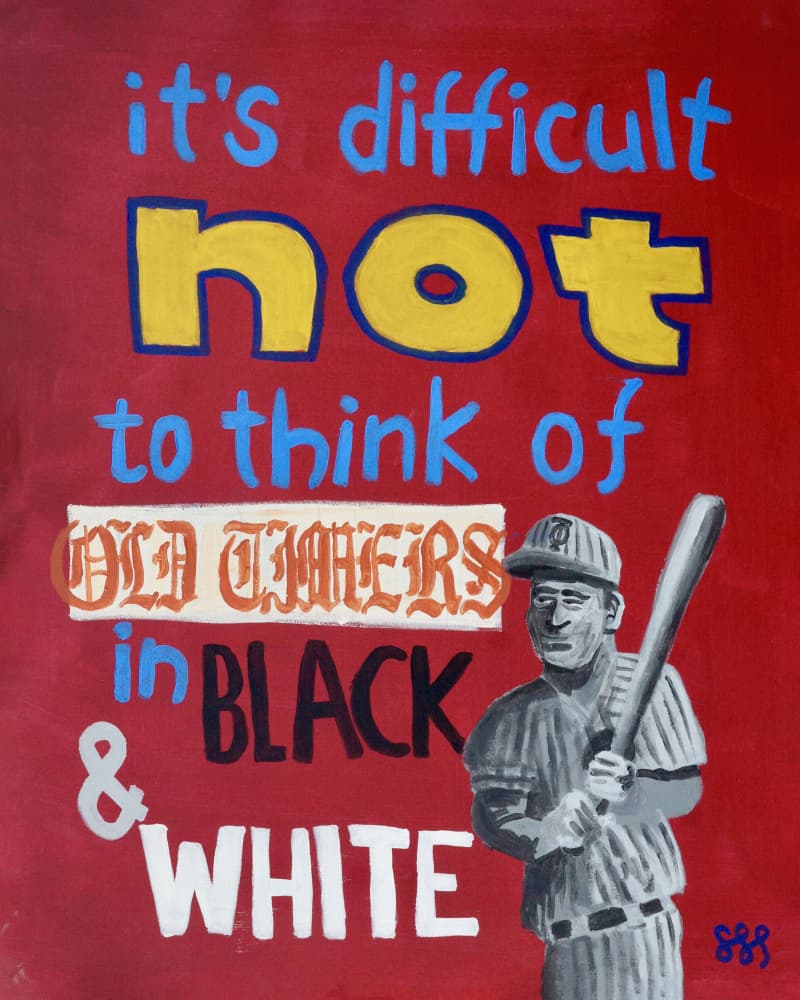 Old Timers Baseball Quote by Steve Spencer — canvas wall art