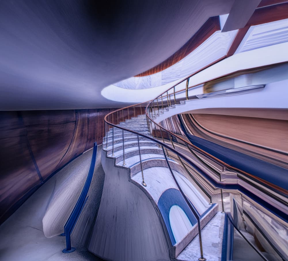 Architectural Spiral Flow by Ömer Ates Kızıltug — canvas wall art