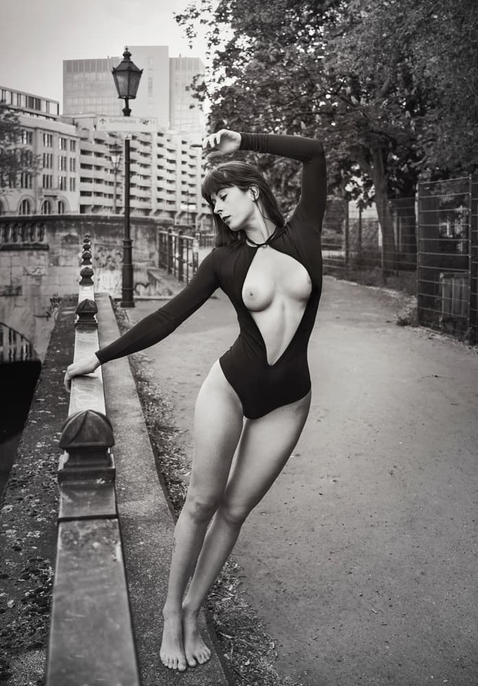 Graceful Street Nude by Arkadiy Kurta — canvas wall art