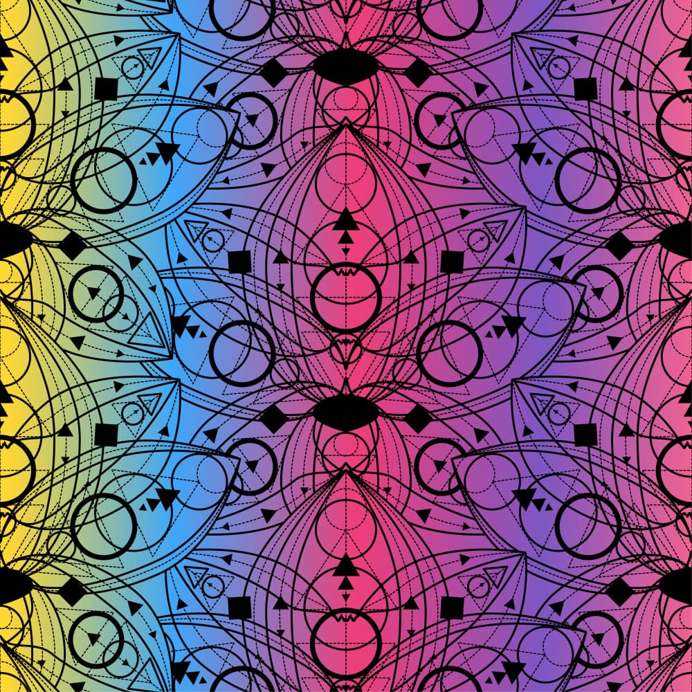 Vibrant Geometric Flow by Marika Barsrsind — canvas wall art