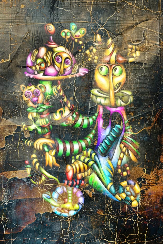 Vibrant Dream Creatures by Rafal Kulik — canvas wall art