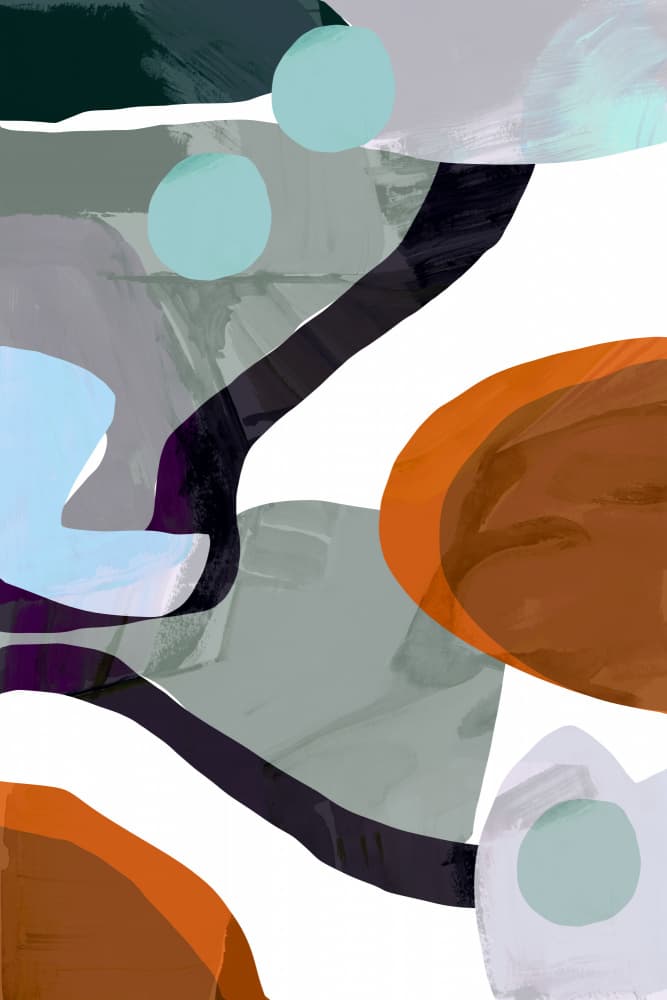 Organic Shapes Abstraction by cartissi — canvas wall art