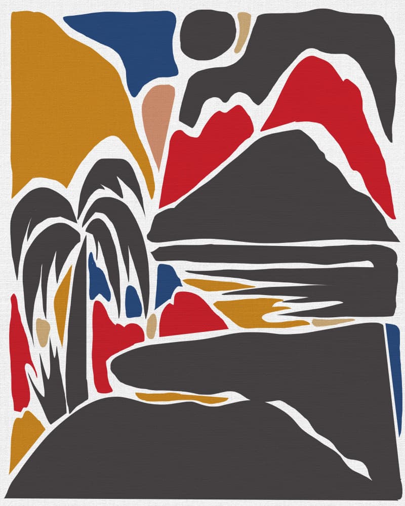 Abstract Mountain Palms by Josie George — canvas wall art
