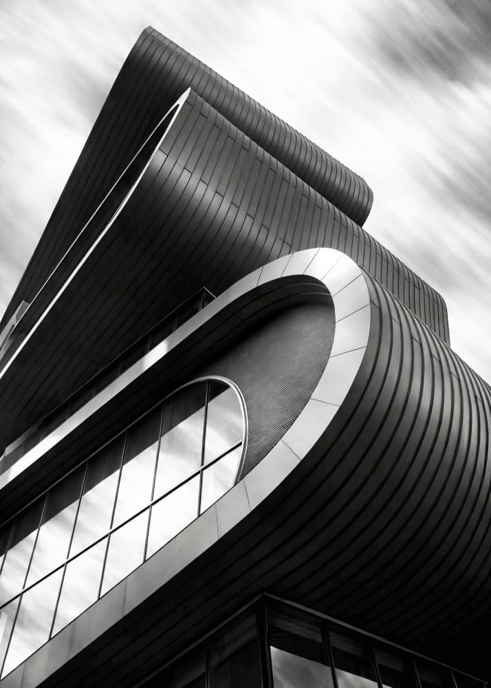 Sleek Architectural Curves by Frank Bruynseraede — canvas wall art