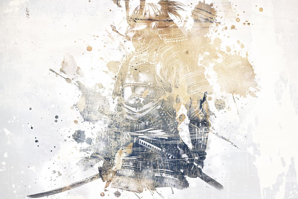 Abstract Samurai Warrior by Rafal Kulik — canvas wall art