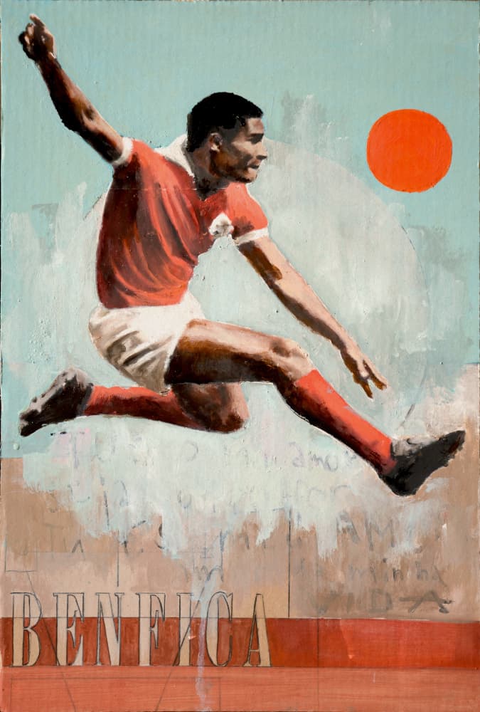 Leaping Soccer Player by David Diehl — canvas wall art