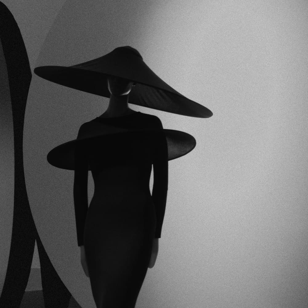 Elegant Black Hat Fashion by Patrick Compagnucci — canvas wall art