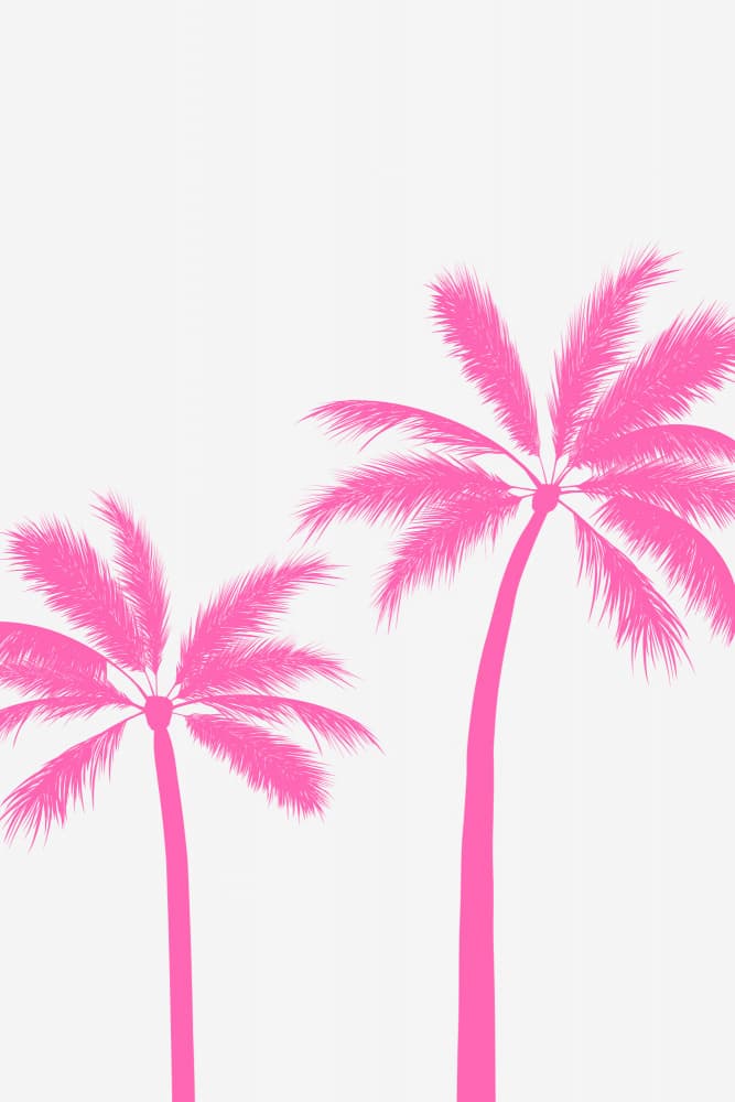 Vibrant Pink Palms by Karen Menzenbach — canvas wall art