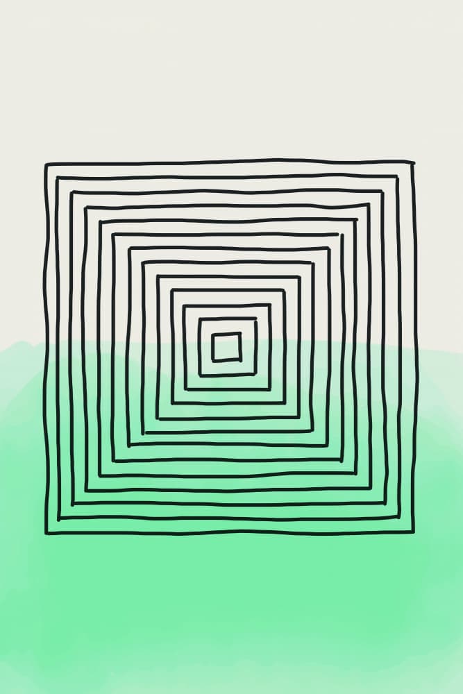Soft Green Square Design by jay stanley — canvas wall art