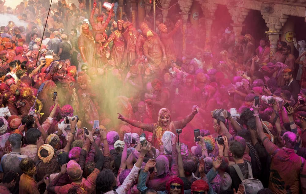 Holi Nandgaon by Angela Muliani Hartojo — canvas wall art