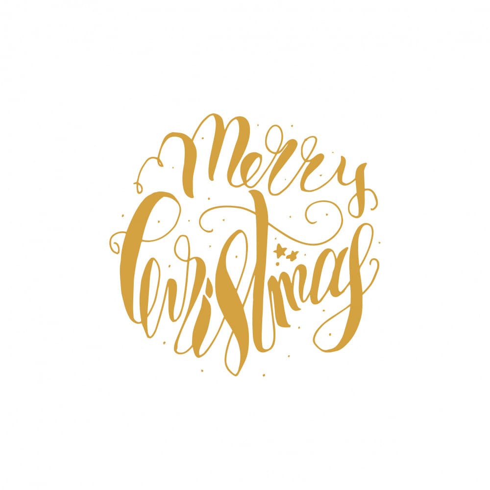 Golden Christmas Greeting by Marika Barsrsind — canvas wall art