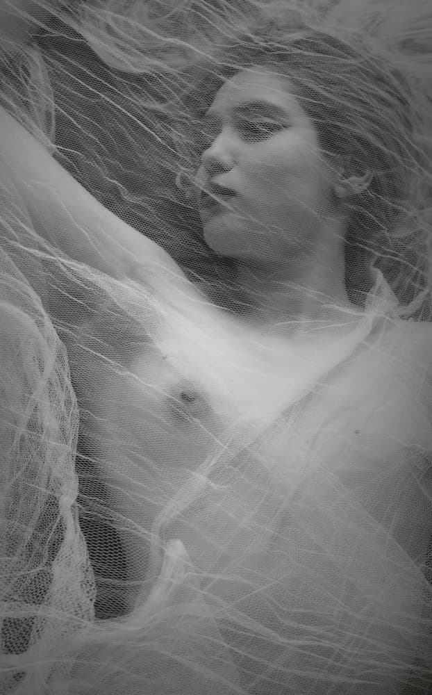 Ethereal Woman Veiled by Cristian Andreescu — canvas wall art