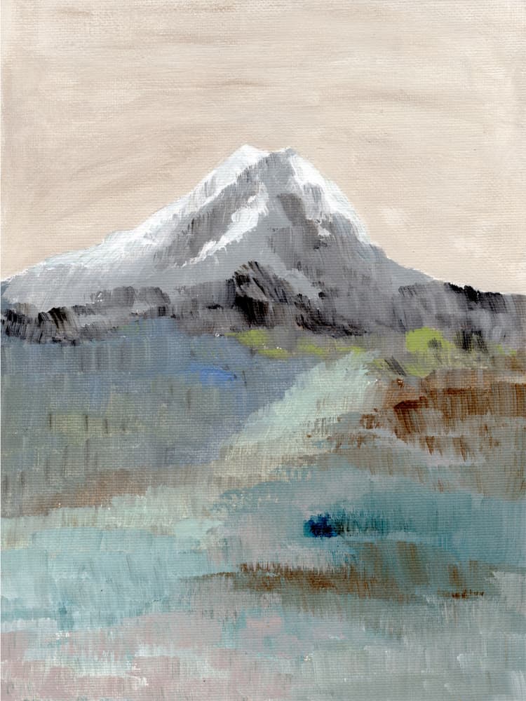 Misty Mountain Peak by Nikita Jariwala — canvas wall art