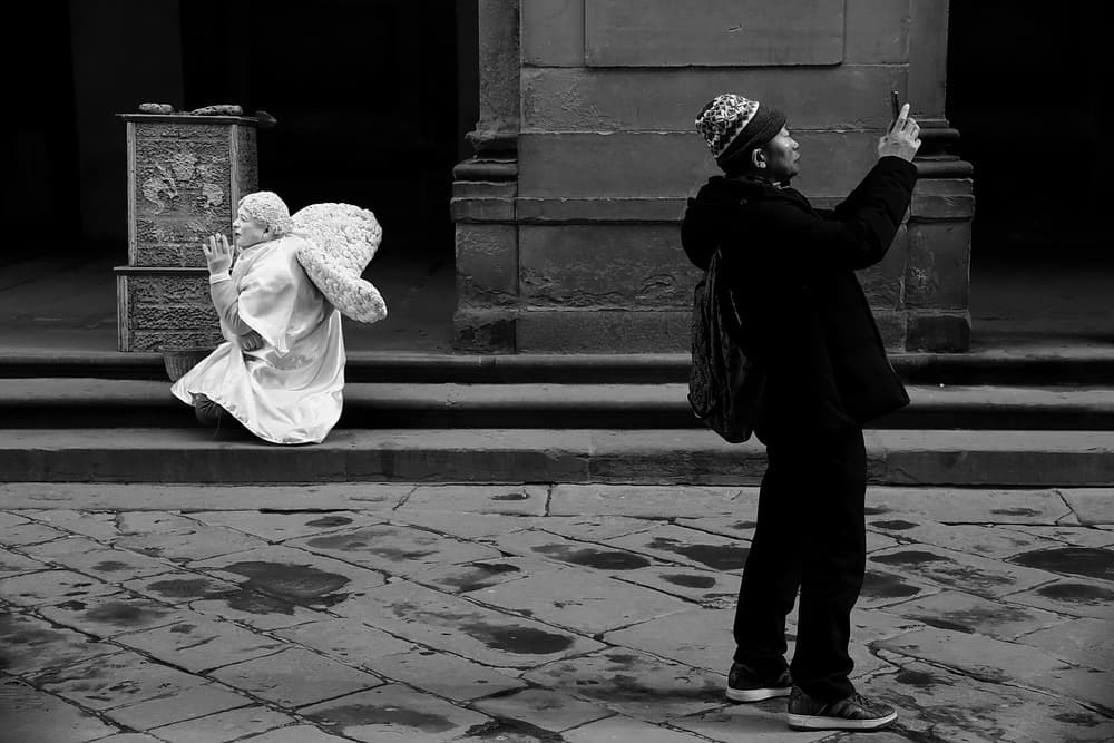 Urban Angel Snapshot by Francesco Martinelli — canvas wall art
