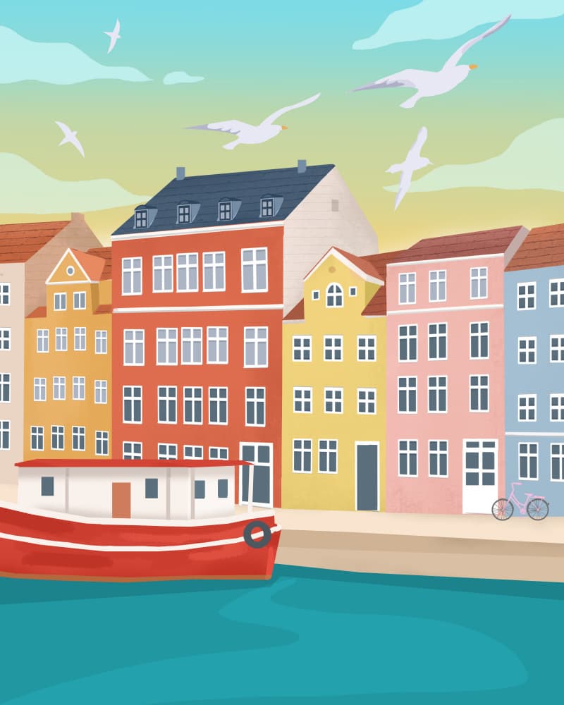 Copenhagen by Petra Lizde — canvas wall art