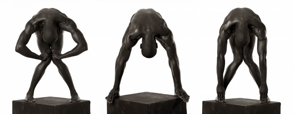 Dynamic Male Sculptures by Anders Kustås — canvas wall art