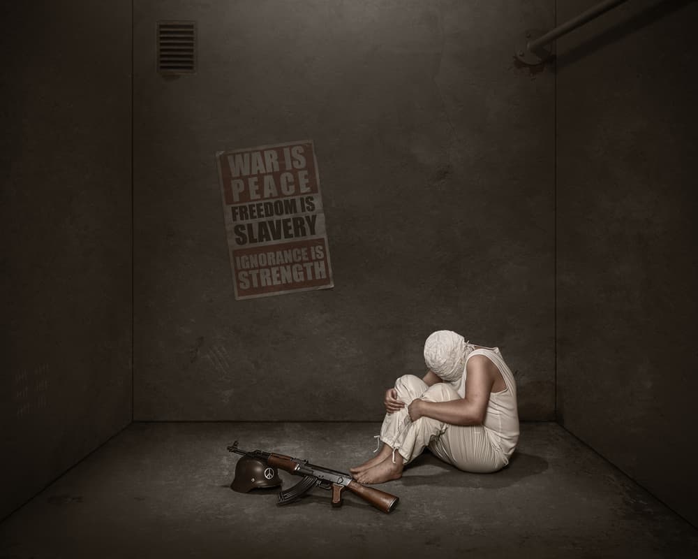 Soldier's Silent Anguish by Petri Damstén — canvas wall art