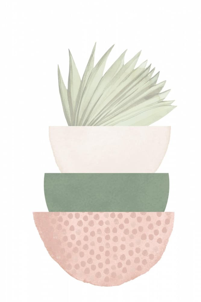 Stacked Botanical Bowls by Sally Ann Moss — canvas wall art