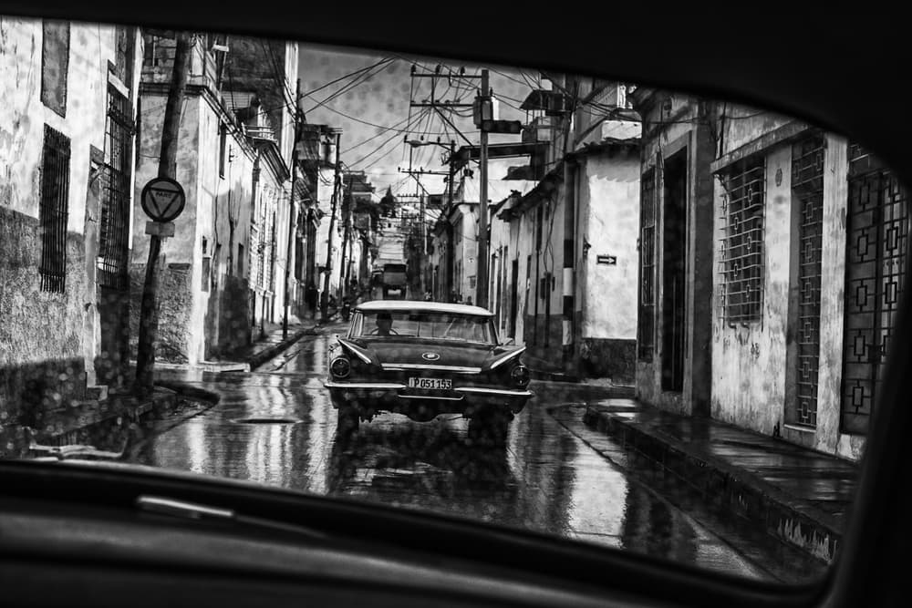 Havana Rainy Street by Pavol Stranak — canvas wall art