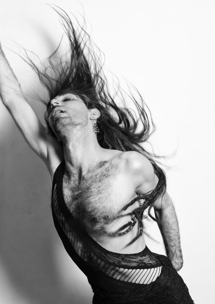 Dramatic Man In Motion by Babak Haghi — canvas wall art
