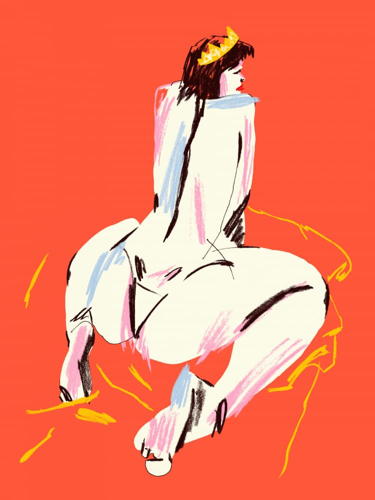 Vibrant Queen Sketch by Francesco Gulina — canvas wall art