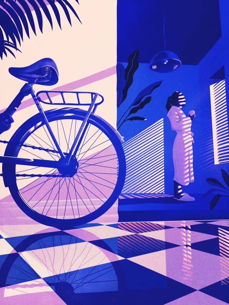 Bicycle by Window Light by Mark Harrison — canvas wall art