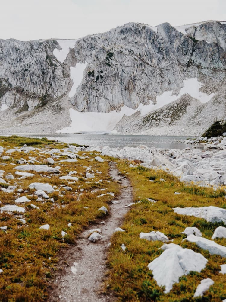 Mountain Lake Path by Del Mundo Imagery — canvas wall art