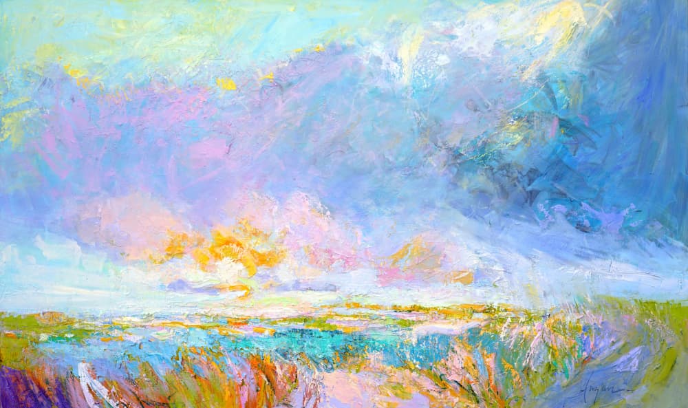 Pastel Horizon Glow by Dorothy Fagan — canvas wall art