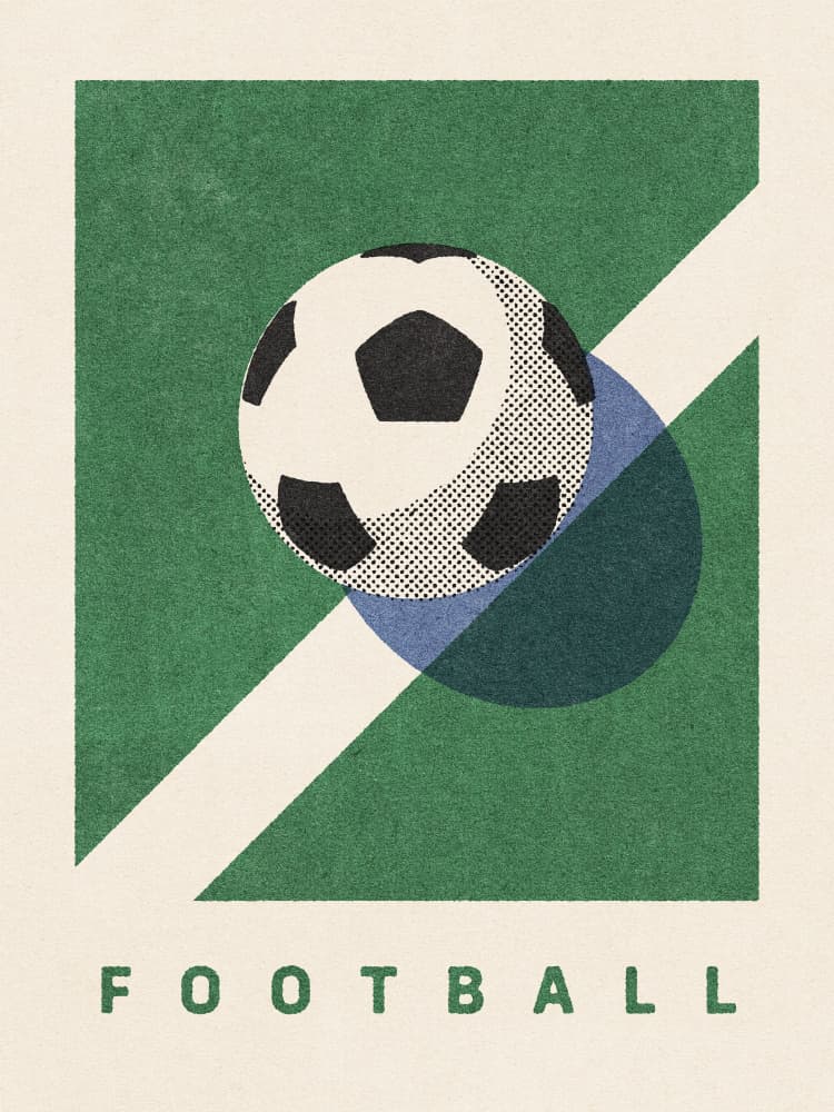 Classic Football Field by Daniel Coulmann — canvas wall art