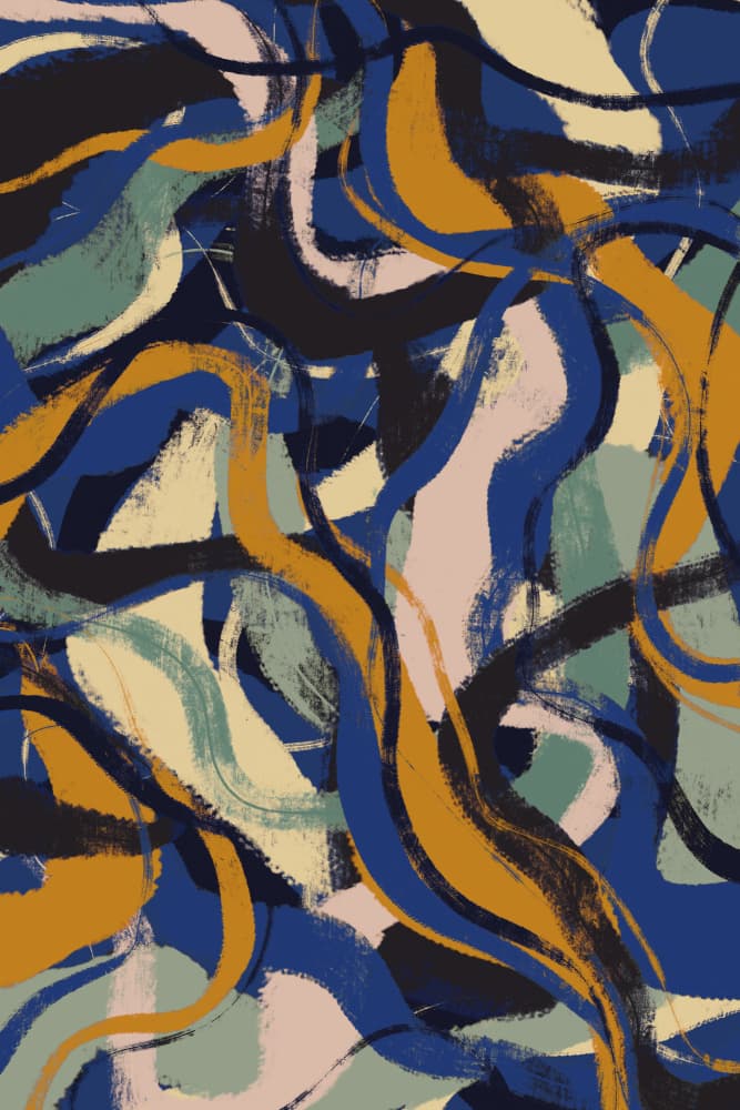 Vibrant Currents by Treechild — canvas wall art