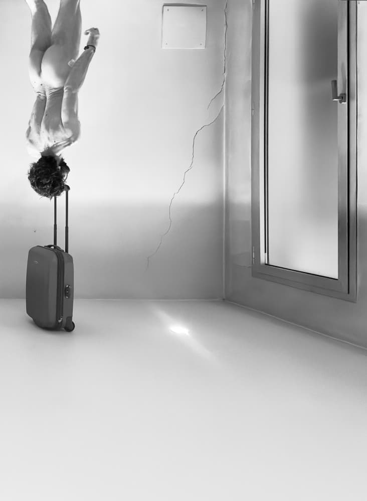 Upside Down Traveler by Davide Barzaghi — canvas wall art