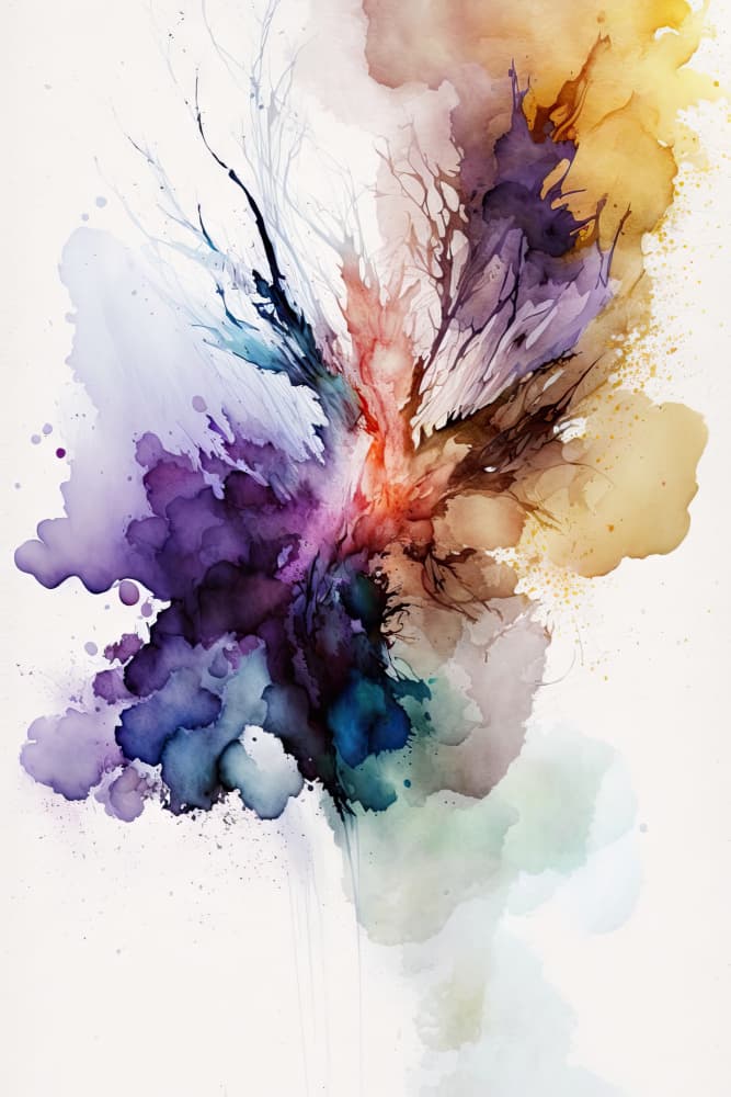 Vibrant Abstract Watercolor by Mauro — canvas wall art