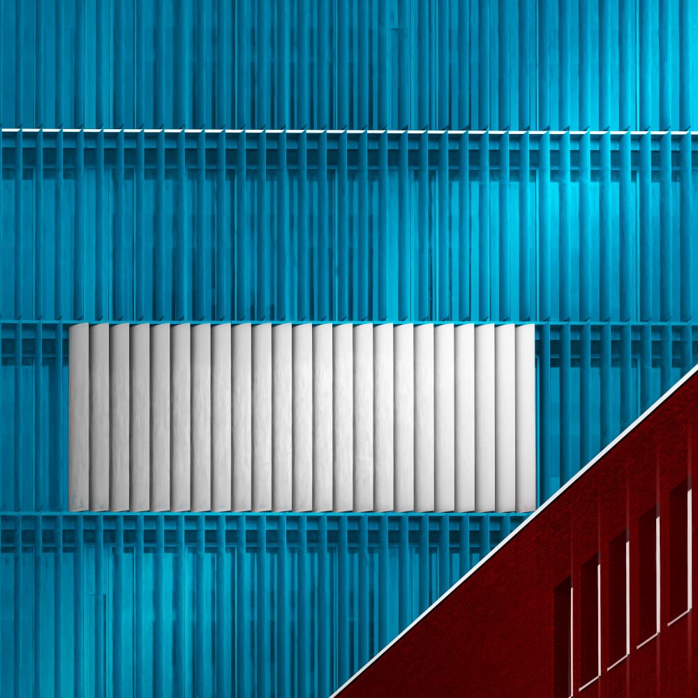Vibrant Geometric Architecture by Marc Huybrighs — canvas wall art