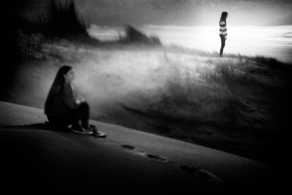 Woman on Misty Dune by Laura Mexia — canvas wall art
